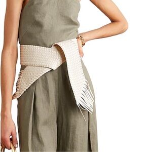 Cult Gaia Fringed Woven Belt
